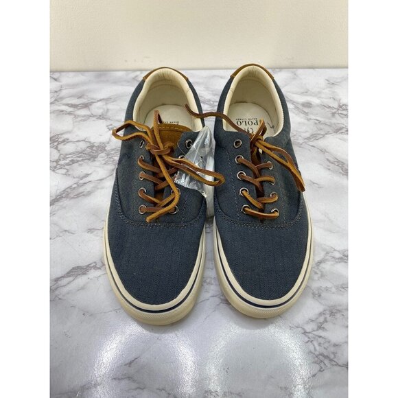 polo ralph lauren Men's Keaton Canvas Casual Sneakers SZ 9.5 - Picture 3 of 9